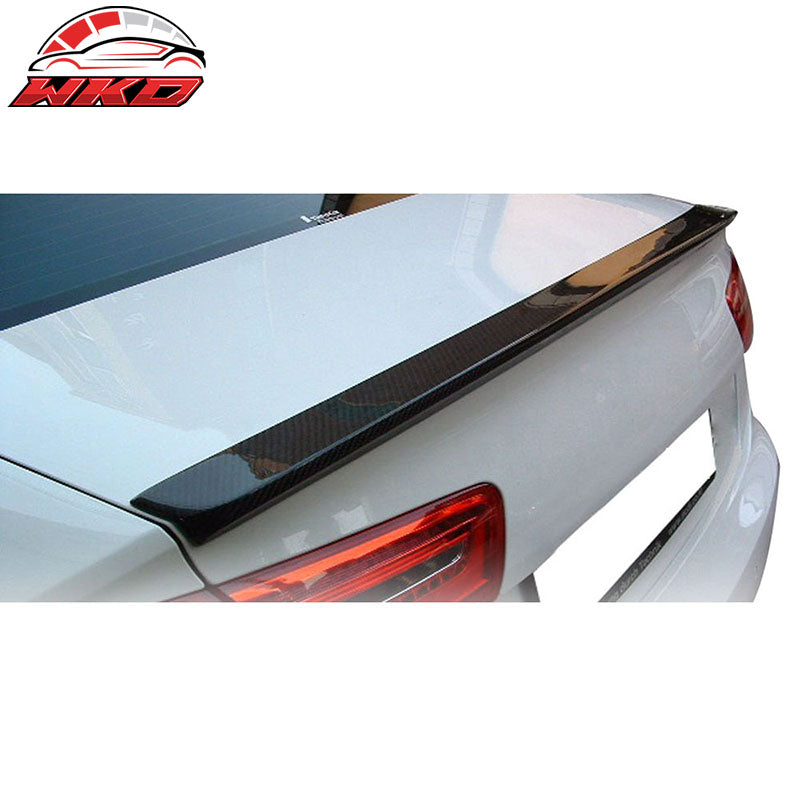 Fits 12-14 Audi A6 C7 D Style Carbon Fiber CF Trunk Spoiler Wing