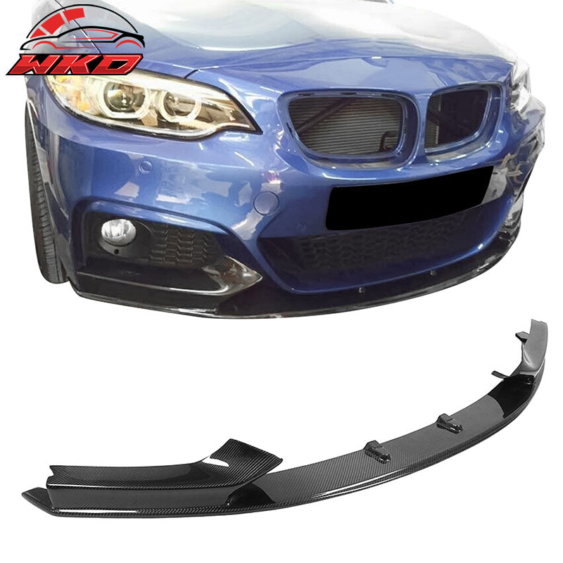 Fit 14-21 BMW 2 Series F22 F23 M Sport MP Style Front Bumper Lip Carbon Fiber CF