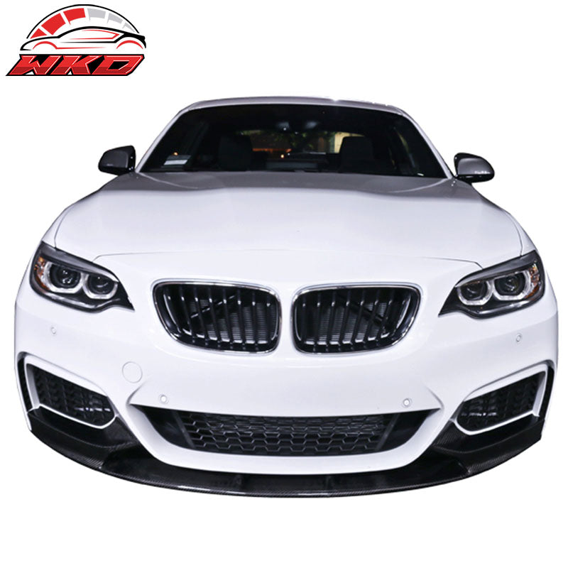 Fits 14-21 BMW F22 2 Series MT M Sport P Style Front Bumper Lip CF