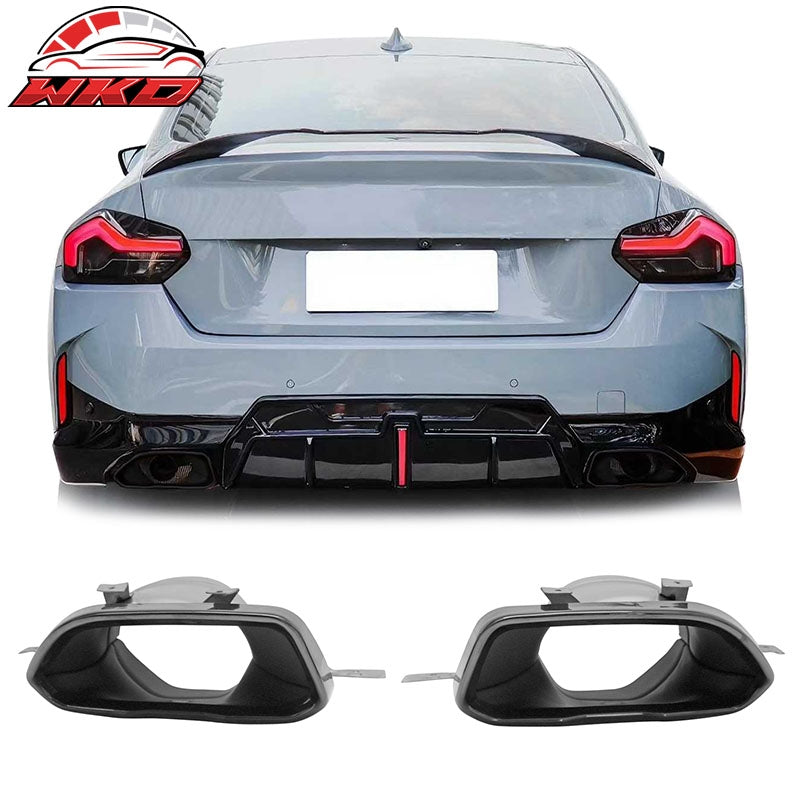 Wholesale 22-26 BMW 2-Series G42 M240i Aluminum Square Muffler Tailpipe Exhaust Tip