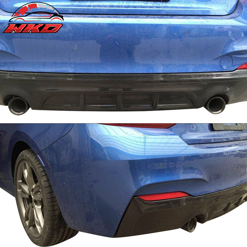 Fits 14-21 BMW F22 2 Series MP Style Rear Bumper Lip Diffuser Matte Carbon Fiber