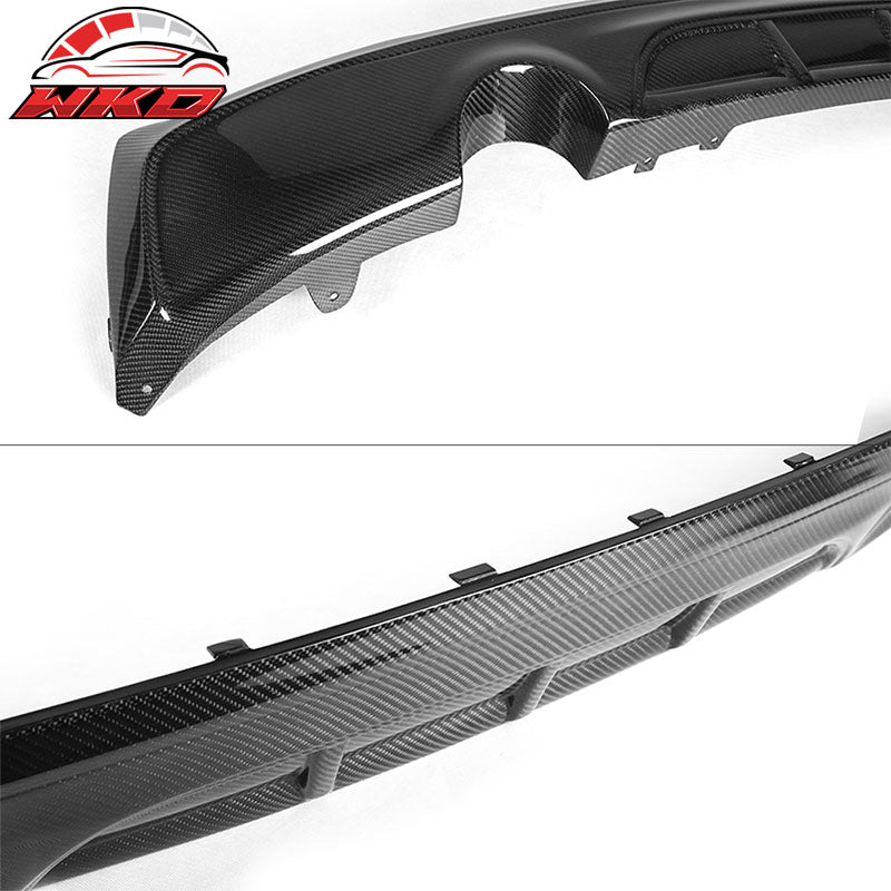 Fits 14-21 BMW F22 2 Series MP Style Rear Bumper Lip Diffuser Matte Carbon Fiber