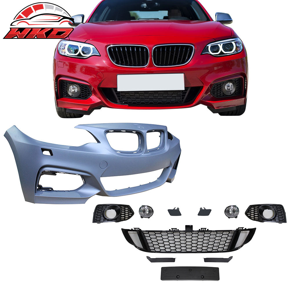 Fits 14-21 BMW F22 F23 2-Series M Sport Style Front Bumper Cover Conversion PP