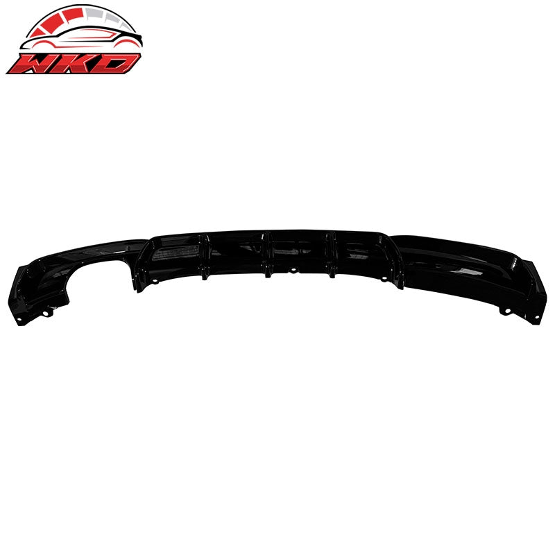 Fits 12-18 BMW 3 Series F30 F31 Gloss Black Rear Diffuser Single Side Exhaust