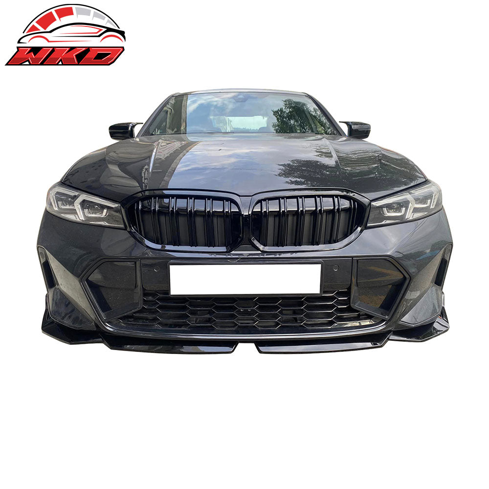 Fits 23-24 BMW G20 3-Series LCI & M340i MP Style Front Bumper Sensor Hole No ACC