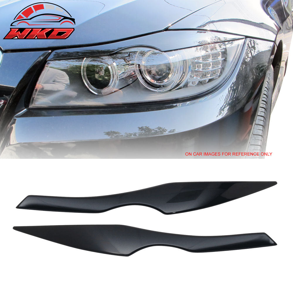Fits 06-11 BMW E90 3-Series Sedan Headlight Eyebrows Eyelid Painted #A35 Blue