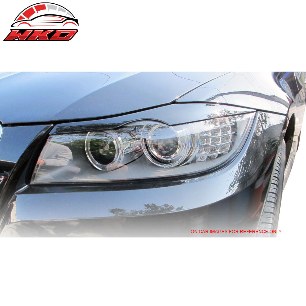 Fits 06-11 BMW E90 3-Series Sedan Headlight Eyebrows Eyelid Painted #A35 Blue