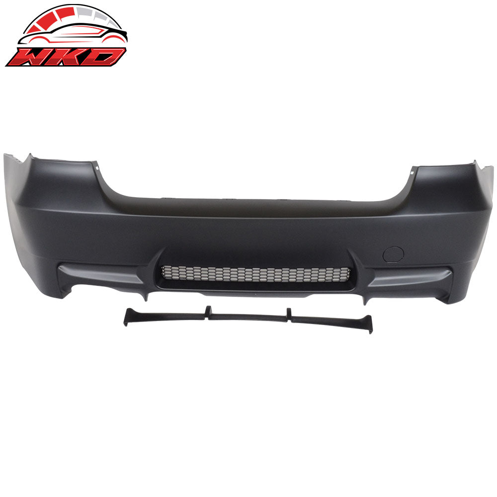 Fits 06-11 E90 3-Series M3 Style PP Rear Bumper Cover Diffuser Single Outlet