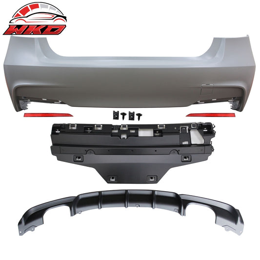 Wholesale 12-18 BMW F30 M Sport M Performance Style Rear Bumper Cover Twin Muffler