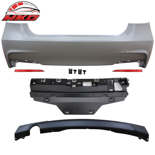 Wholesale 12-18 F30 3 Series M-Tech M Sport Rear Bumper Cover Diffuser Single Outlet