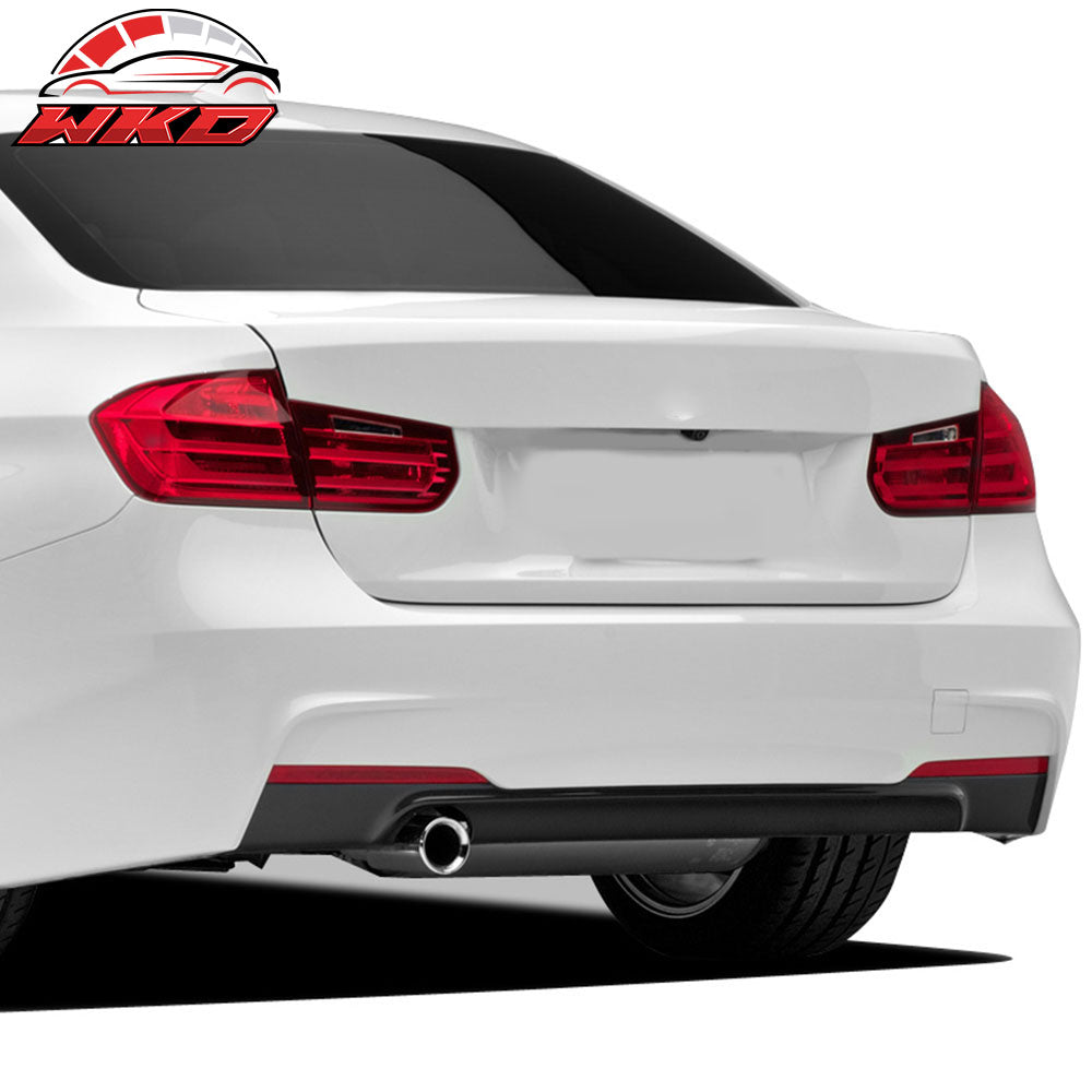 Fits 12-18 F30 3 Series M-Tech M Sport Rear Bumper Cover Diffuser Single Outlet
