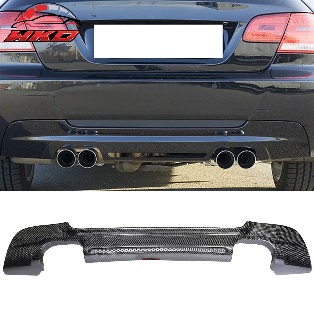 Fits 07-13 BMW 3-Series E92 MSport HM Style Rear Bumper Diffuser Carbon Fiber CF