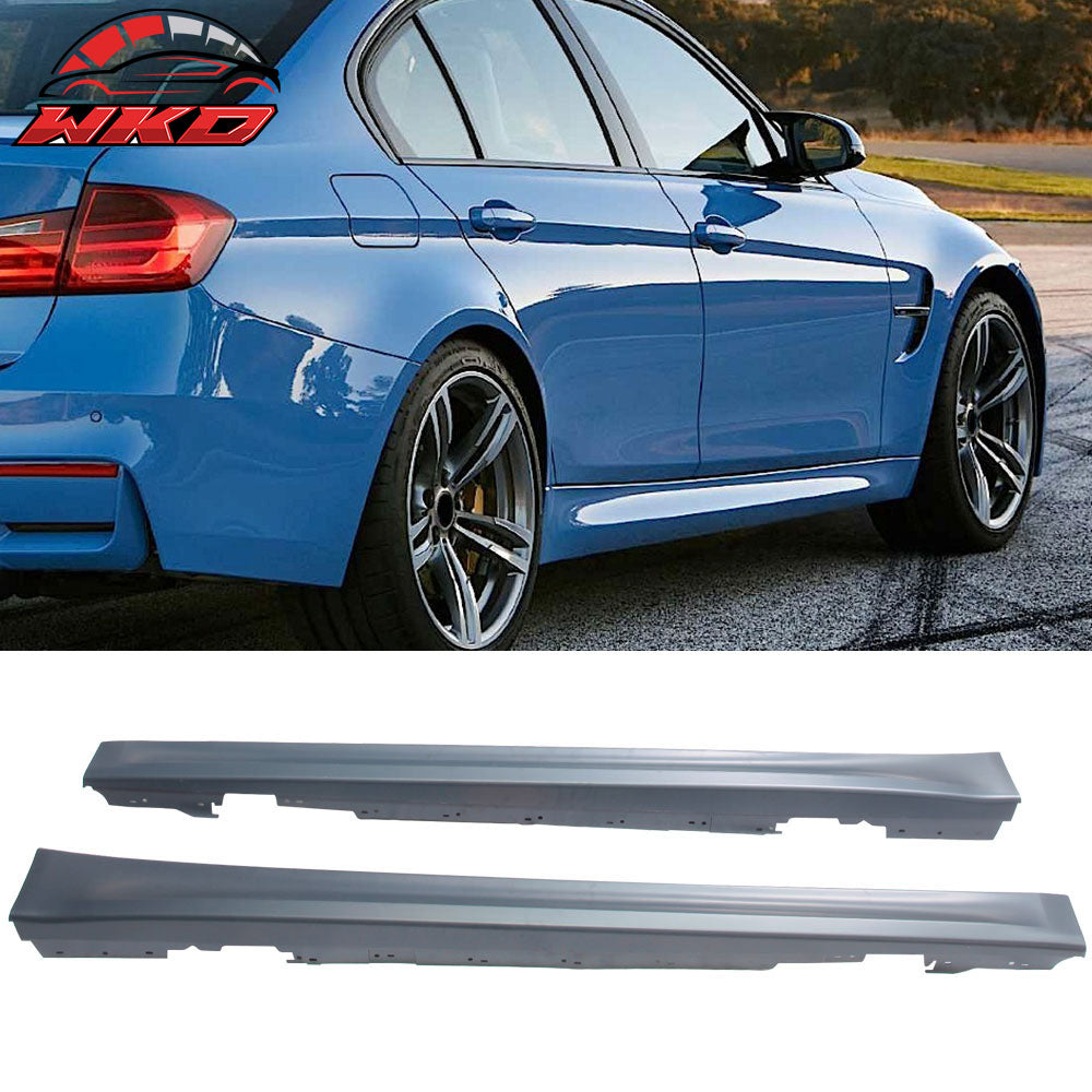 Fits 12-18 BMW F30 3 Series M3 Style Unpainted Side Skirts Rocker Panels PP