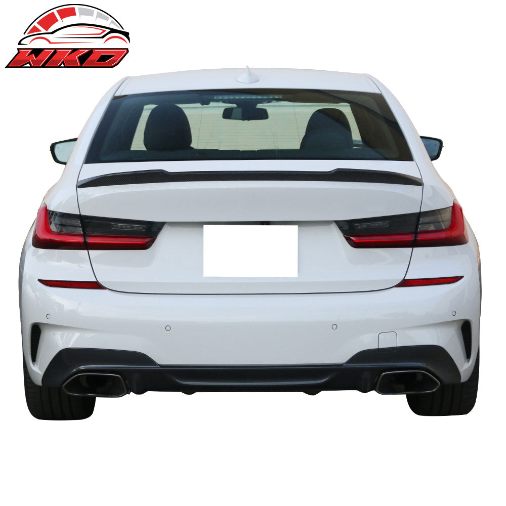 Fits 19-26 BMW G20 3-Series G80 M3 Carbon Fiber CS Style Rear Trunk Spoiler Wing