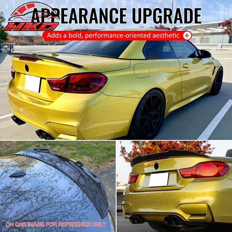Wholesale 2014-2020 BMW 4-Series F83 M4 Convertible PSM Trunk Spoiler Gloss Black ABS - Wikond Auto
