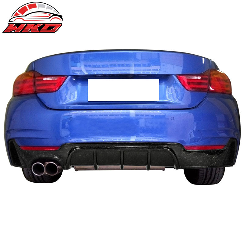 Fit 14-20 BMW 4 Series 428i 430i P Style Rear Diffuser Forged Matte Carbon Fiber