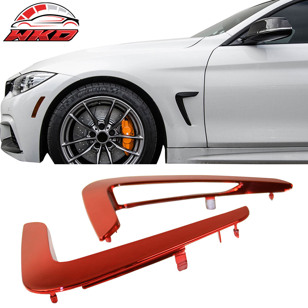 Fits 14-16 BMW 4-Series F32 F33 F36 Front Side Fender Air Flow Vent Painted #Red