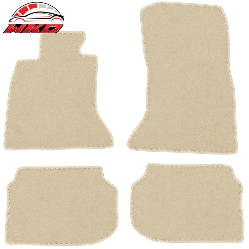 Wholesale 11-16 F10 5-Series Floor Mats Liner Front Rear Nylon Beige Carpet 4PC FOR: (BMW)