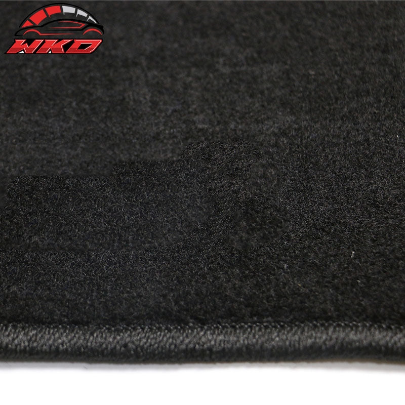 05-10 E60 Logo 5-Series 4PC Front Rear Nylon Floor Mats Carpets Black FOR: (BMW)