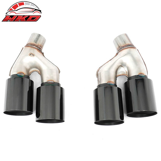 Wholesale 21-23 BMW 5 Series G30 LCI M5 Style Stainless Steel Quad Exhaust Tips Black - Wikond Auto