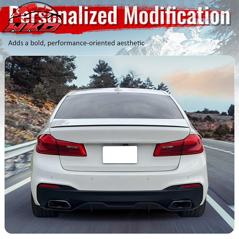 For 17-23 BMW 5 Series G30 M Sport Gloss Black Rear Diffuser M Performance Style
