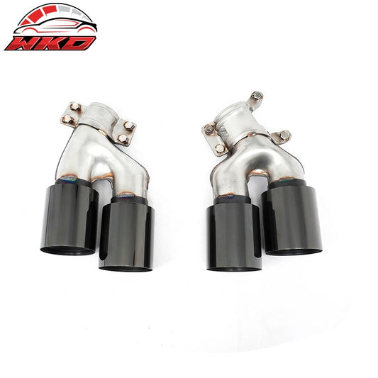Wholesale 17-20 BMW 5 Series G30 M5 Style Stainless Steel Quad Exhaust Tips - Black - Wikond Auto