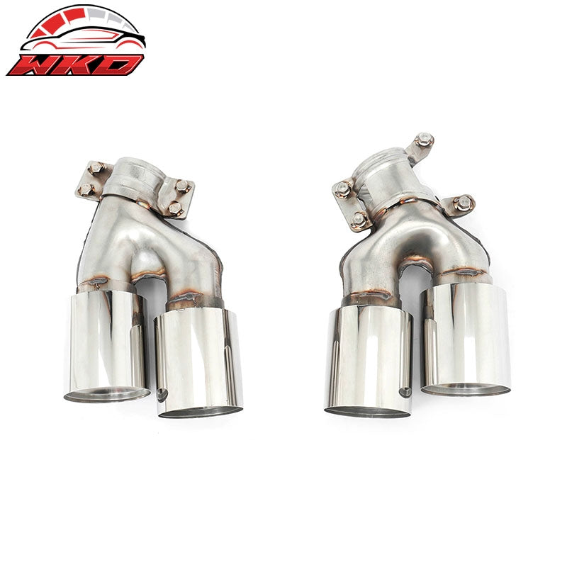 Wholesale 17-20 BMW 5 Series G30 M5 Style Stainless Steel Quad Exhaust Tips - Silver