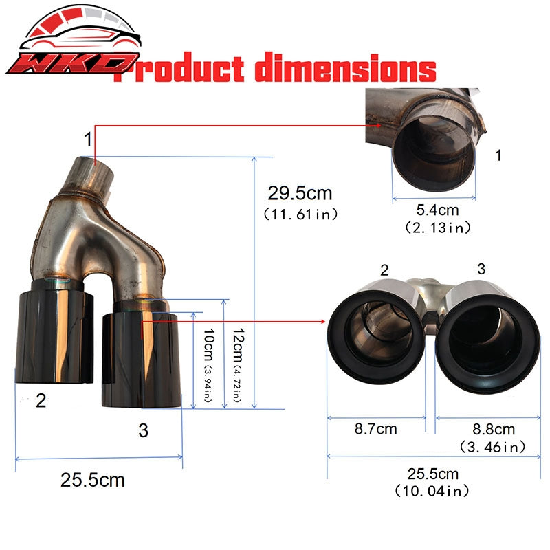 Fits 21-23 BMW 5 Series G30 M5 Style Stainless Steel Quad Exhaust Tips Silver