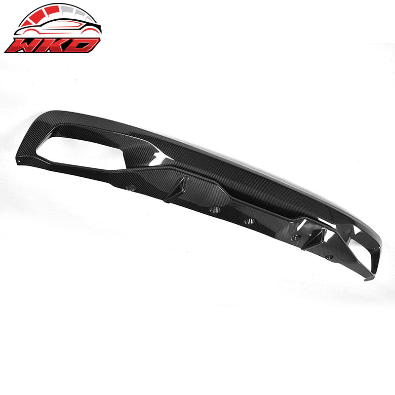 Fits 17-20 BMW G30 5 Series MP Style Rear Bumper Lip Diffuser Matte Carbon Fiber