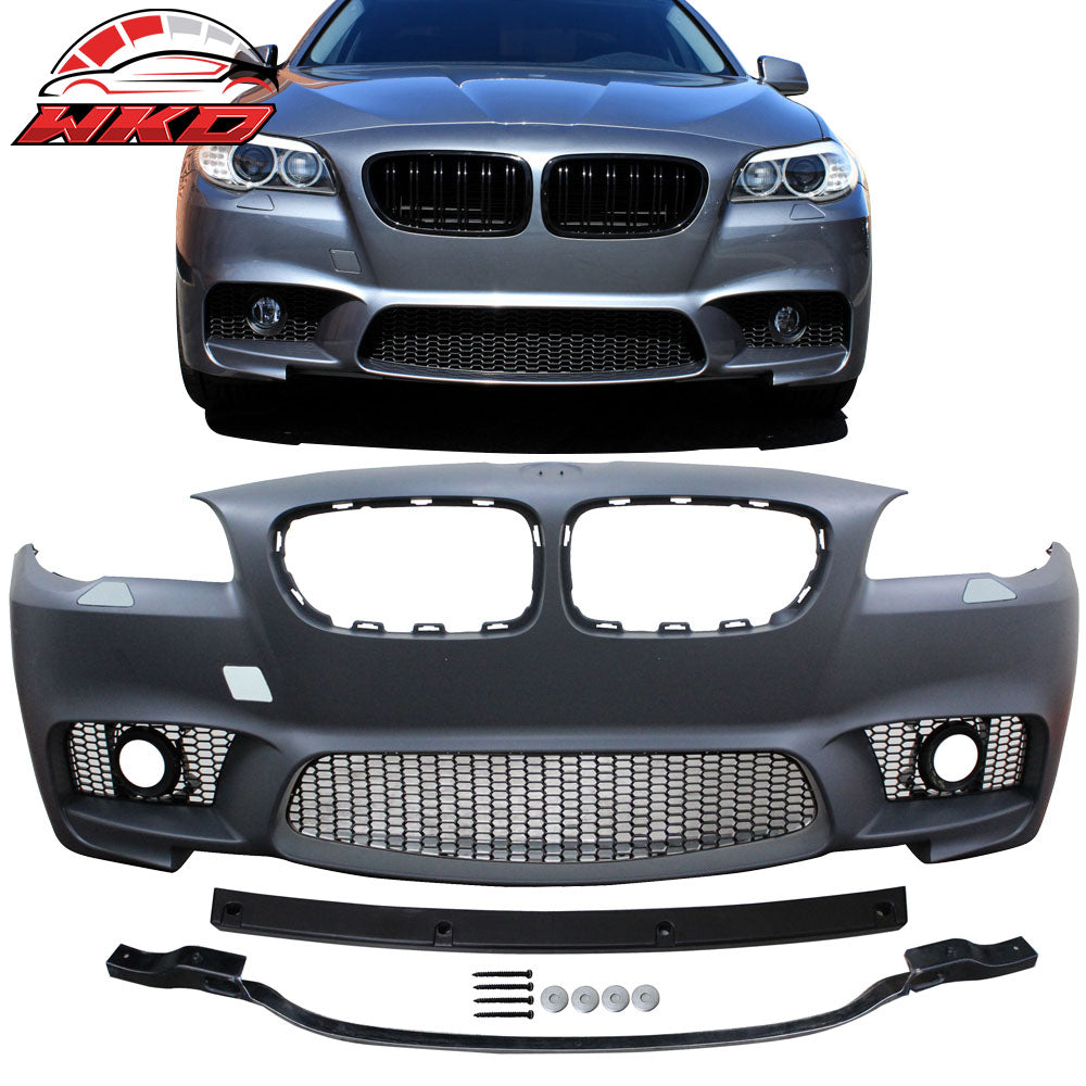Fits 14-16 BMW F10 LCI M5 Style Front Bumper Conversion Kits W/ Foglight Cover