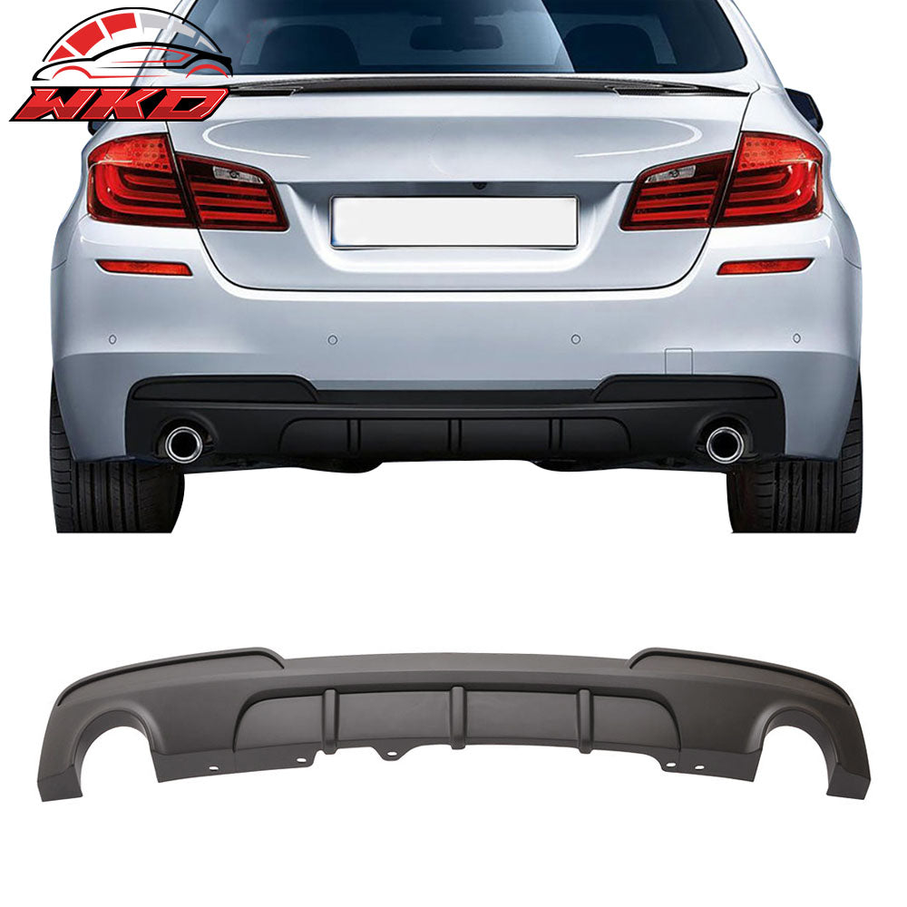 Fits 11-16 BMW F10 5 Series 535i Sedan MP Style Rear Bumper Lip Diffuser PP