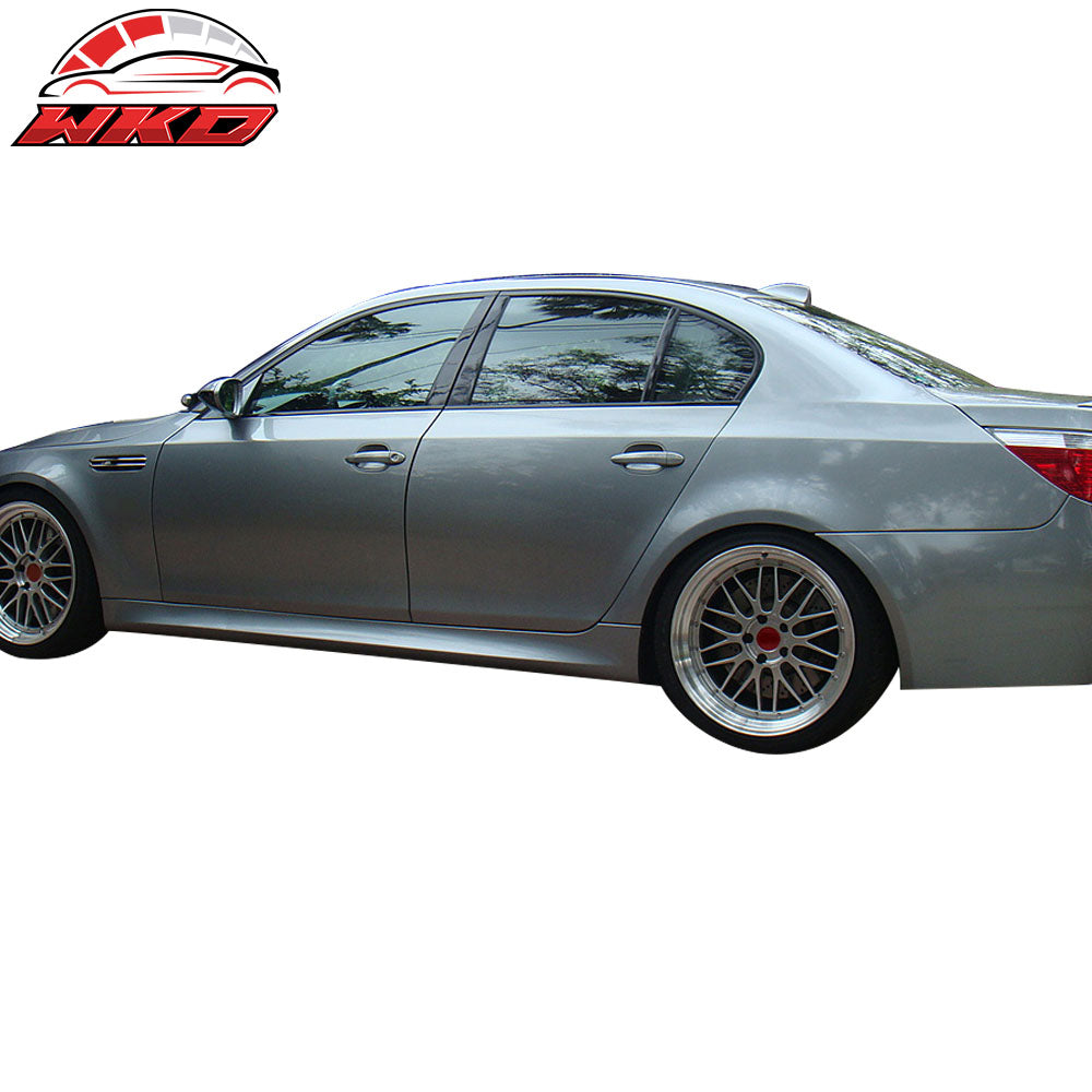 Fits 04-10 BMW E60 E61 5-Series M5 Style PP Side Skirts Panels Extension Pair