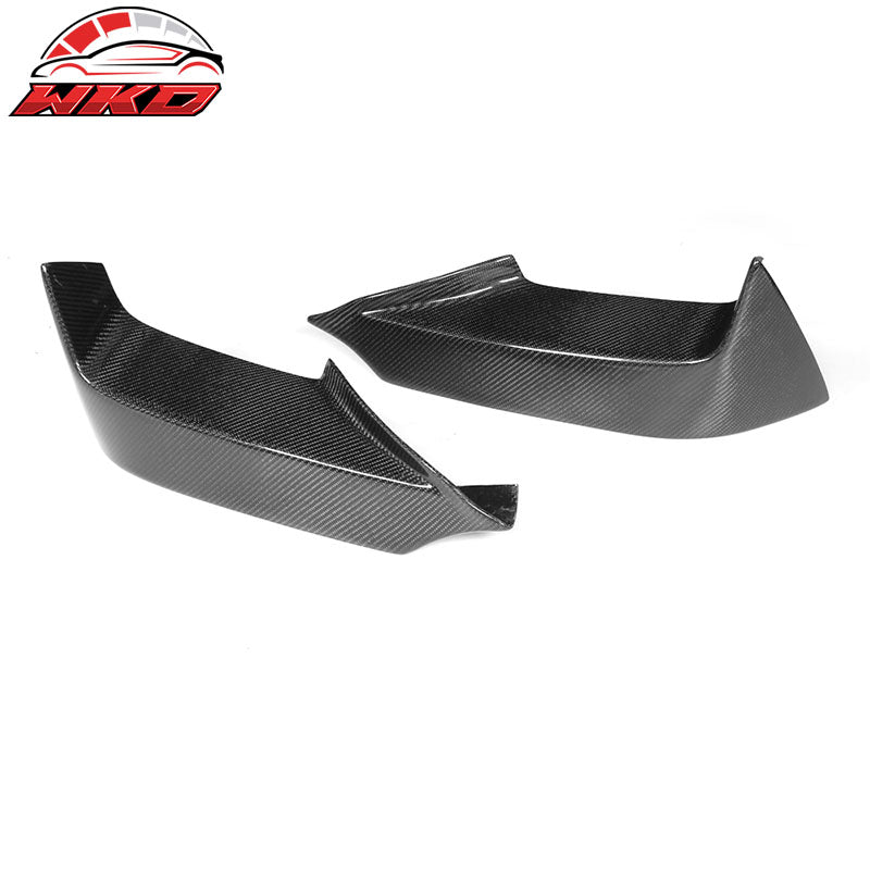 Fits 12-17 BMW F12 6-Series Performance 3PCS Front Bumper Lip Matte Carbon Fiber