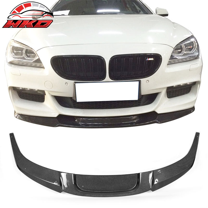 Fits 12-17 BMW F06 F12 F13 M Sport M-Tech VO Front Bumper Lip Matte Carbon Fiber
