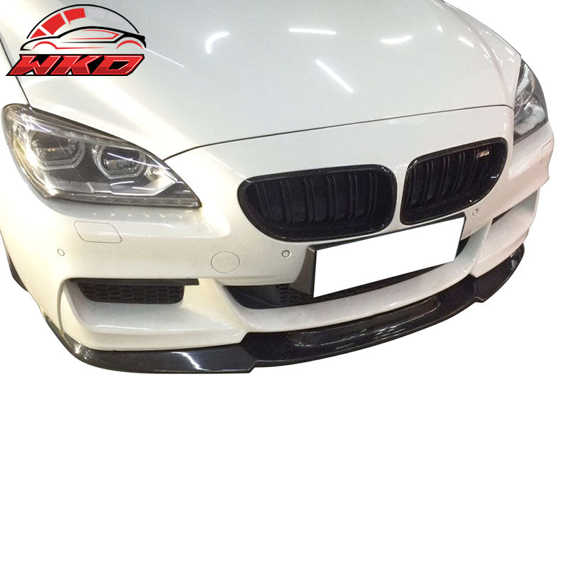 Fits 12-17 BMW F06 F12 F13 M Sport M-Tech VO Front Bumper Lip Matte Carbon Fiber