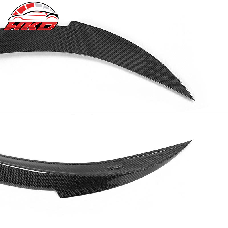 Fits 12-18 BMW F13/13-19 F06 6 Series Trunk Spoiler V Style Matte Carbon Fiber