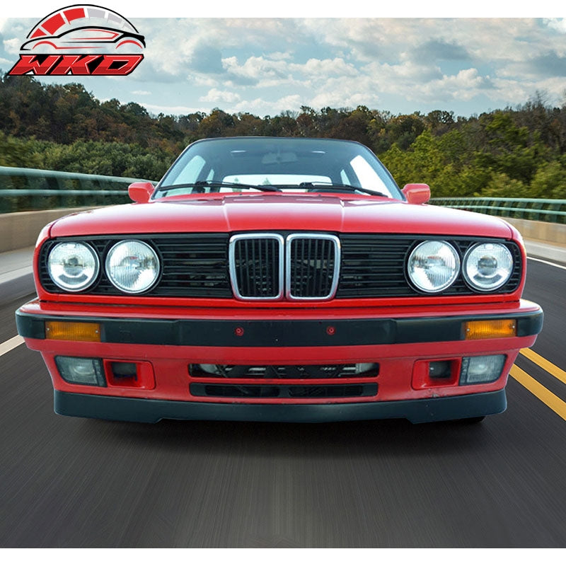 Fit 84-92 BMW E30 3 Series M-Tech Style Front Bumper Lip Spoiler Splitter PP
