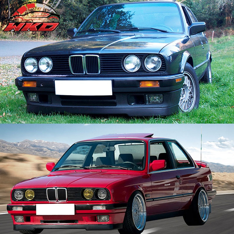 Fit 84-92 BMW E30 3 Series M-Tech Style Front Bumper Lip Spoiler Splitter PP