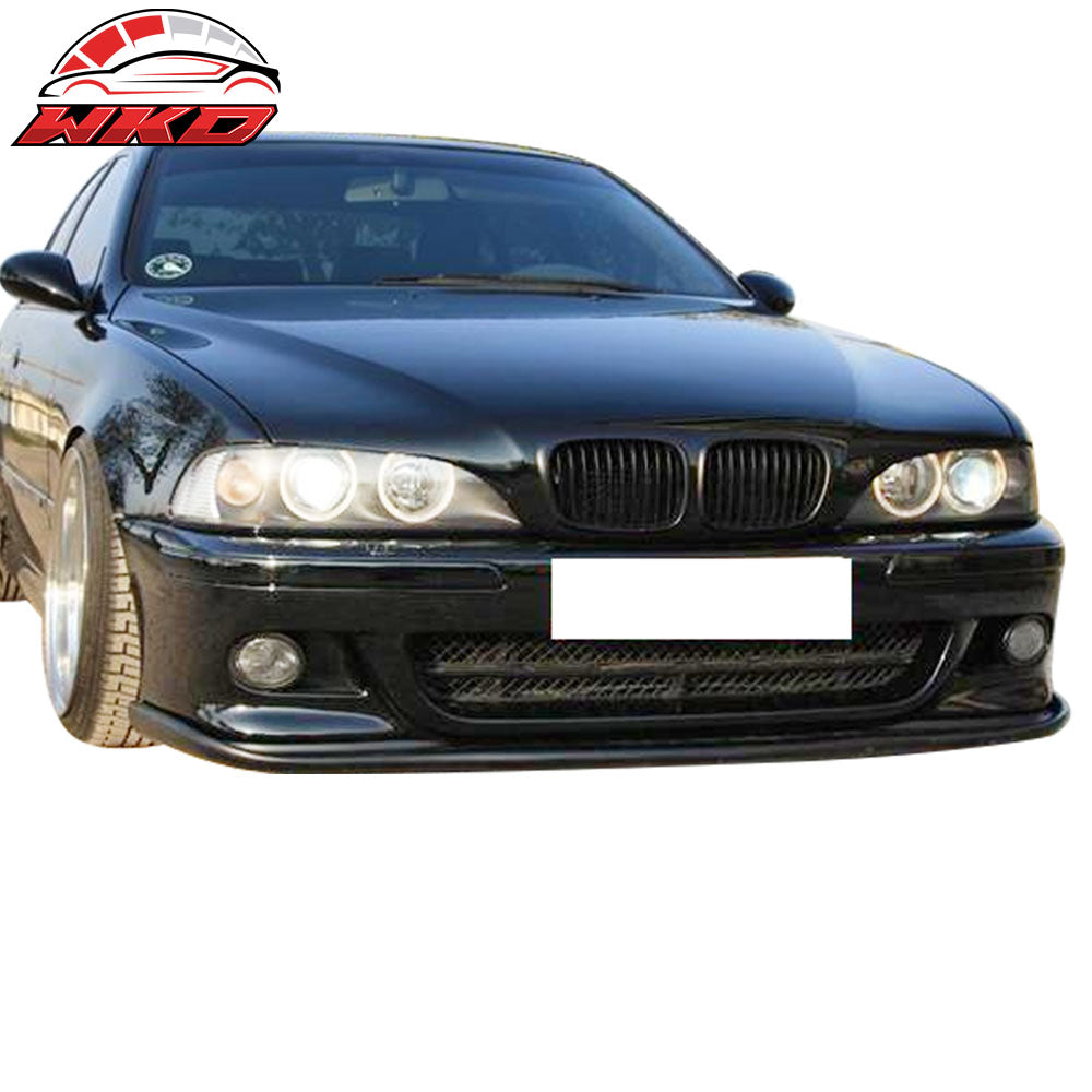 Fits 96-03 BMW E39 5 Series H Style CF Front Bumper Lip For Aftermarket M Bumper