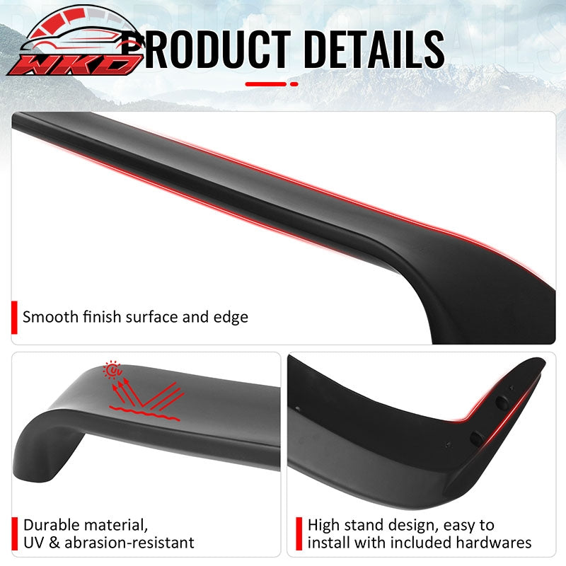 Fits 04-10 BMW E60 5 Series& M5 Sedan LTW GT Style Trunk Spoiler Matte Black ABS