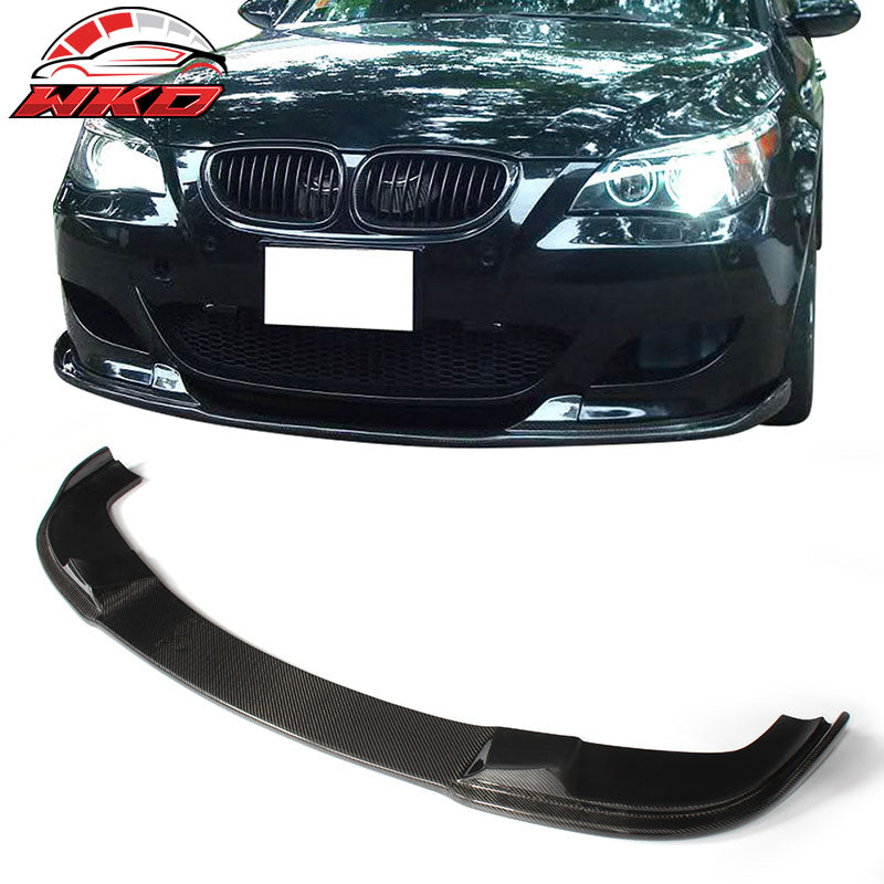 Fits 04-10 BMW 5 E60 M Sport Non M5 HM Style Front Bumper Lip Carbon Fiber CF