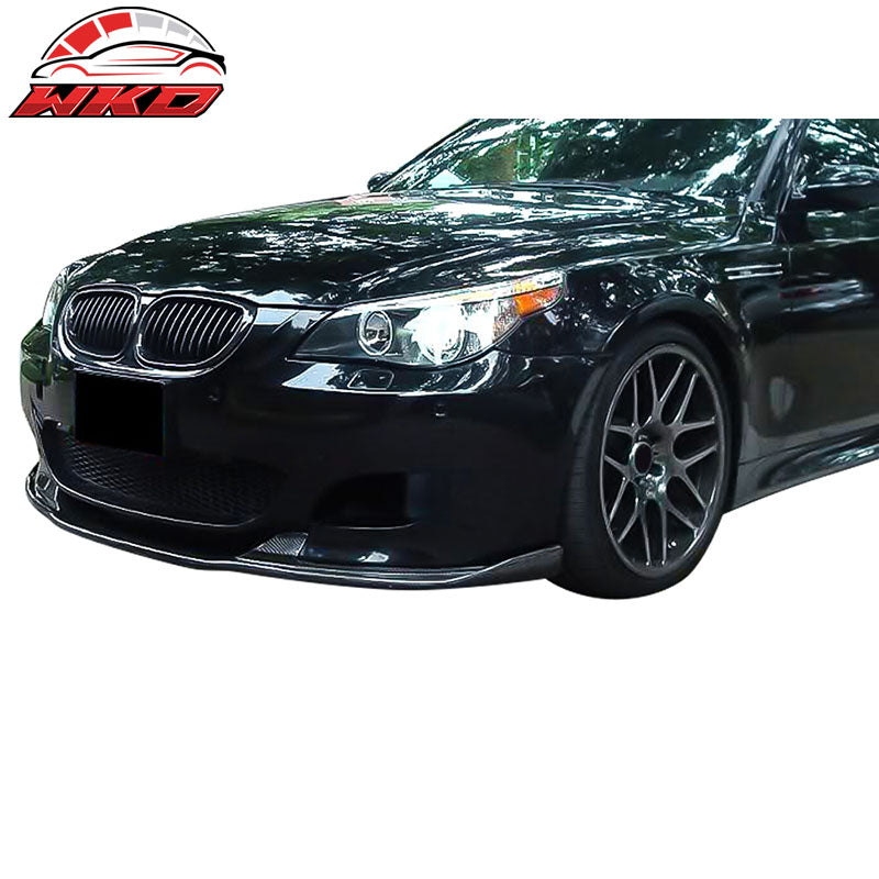Fits 04-10 BMW 5 E60 M Sport Non M5 HM Style Front Bumper Lip Carbon Fiber CF