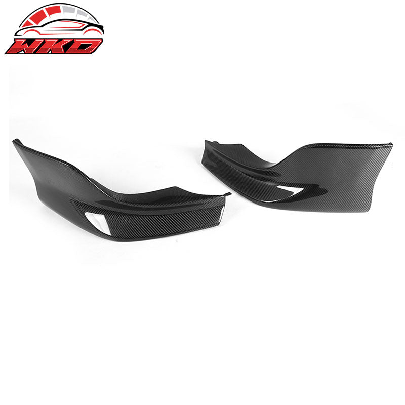 Fits 04-10 BMW E60 5 Series M Sport 3D Style Front Splitters Matte Carbon Fiber
