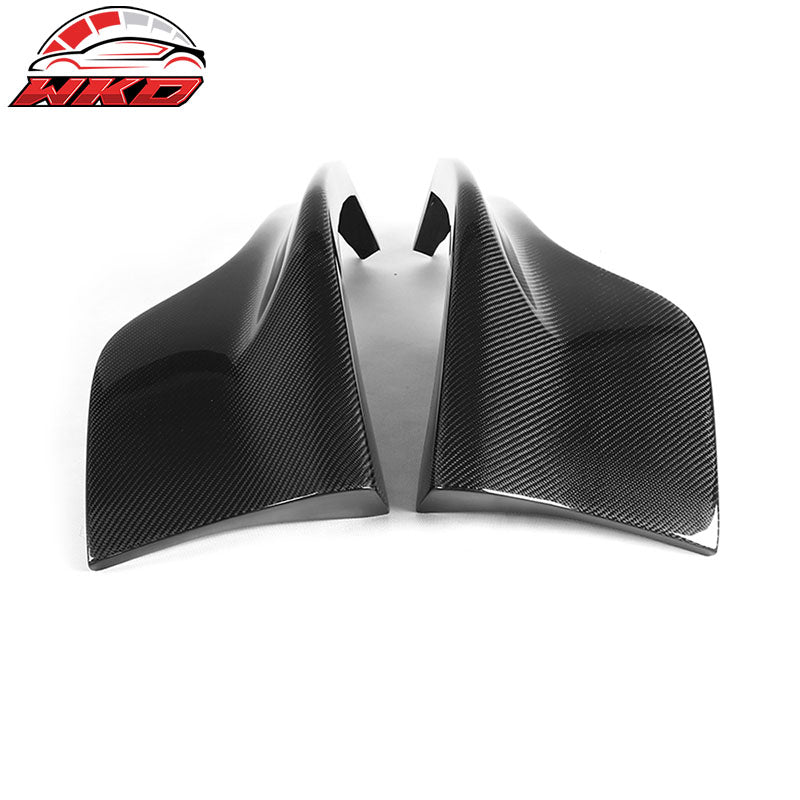 Fits 04-10 BMW E60 5 Series M Sport 3D Style Front Splitters Matte Carbon Fiber