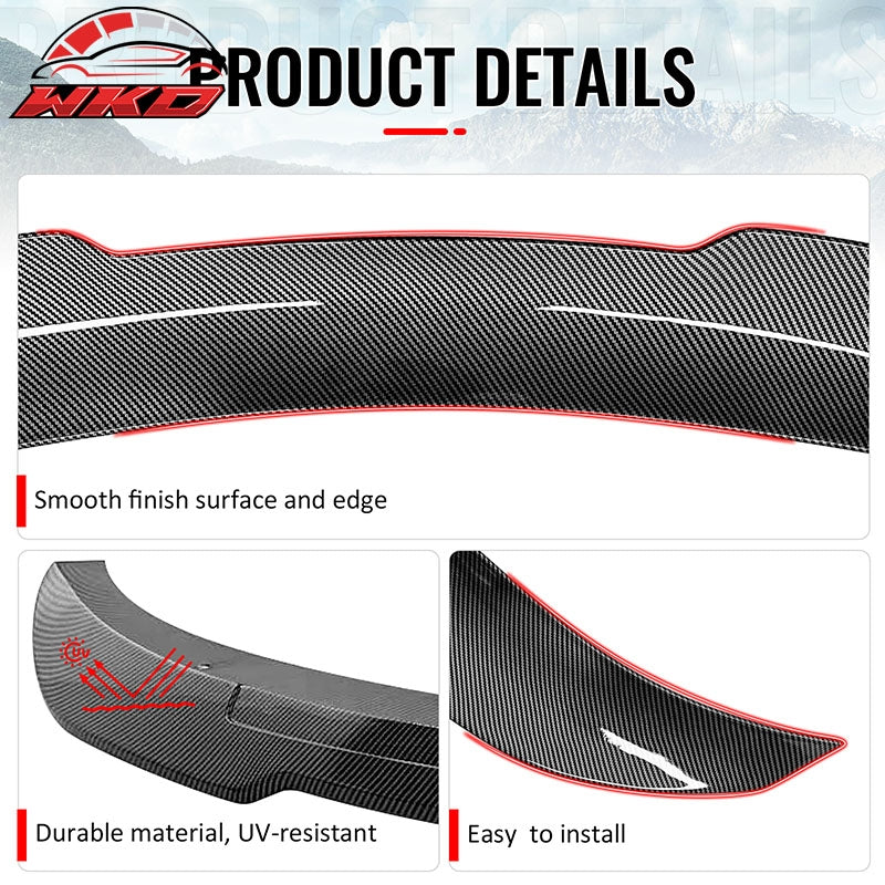 Fits 08-13 BMW E82 1-Series Coupe PSM Style Trunk Spoiler Carbon Fiber Print ABS