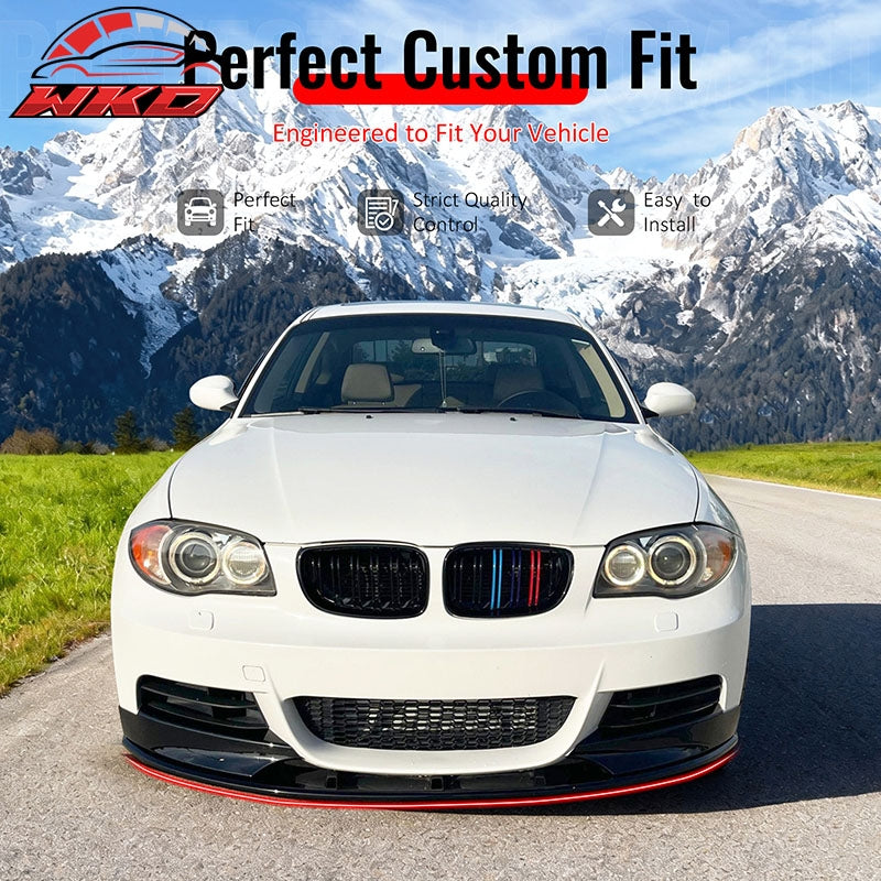Wholesale 08-13 BMW E82 E88 1-Series M-Tech Front Bumper Lip Spoiler Gloss Black 4PCS - Wikond Auto