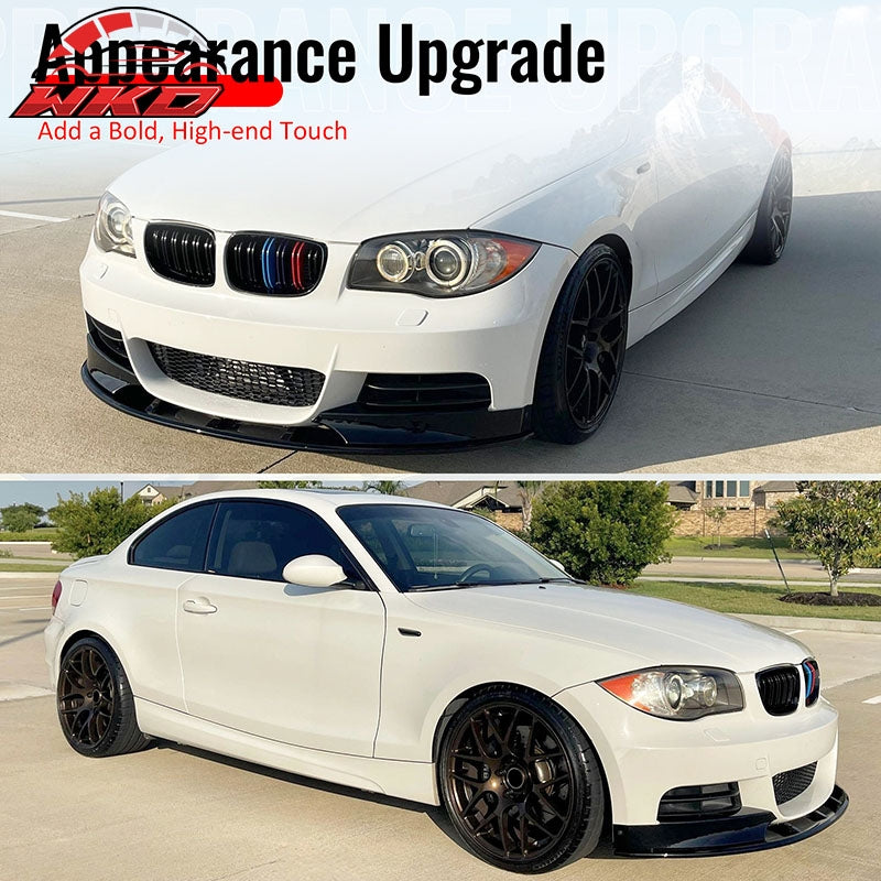 Wholesale 08-13 BMW E82 E88 1-Series M-Tech Front Bumper Lip Spoiler Gloss Black 4PCS - Wikond Auto
