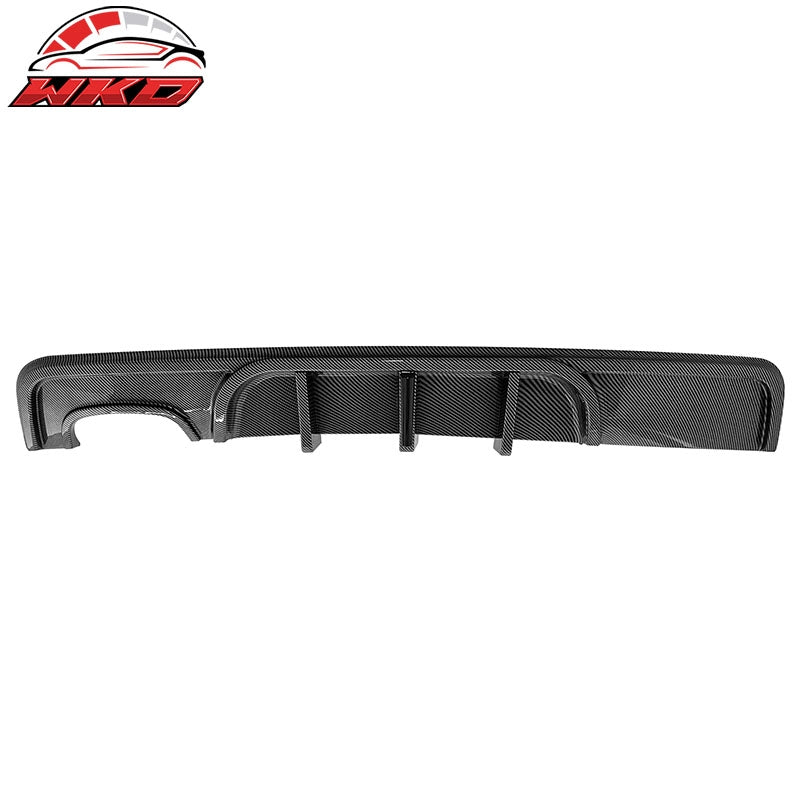 Fits 08-13 BMW E82 E88 M Performance Rear Diffuser W/ LED Carbon Fiber Print ABS