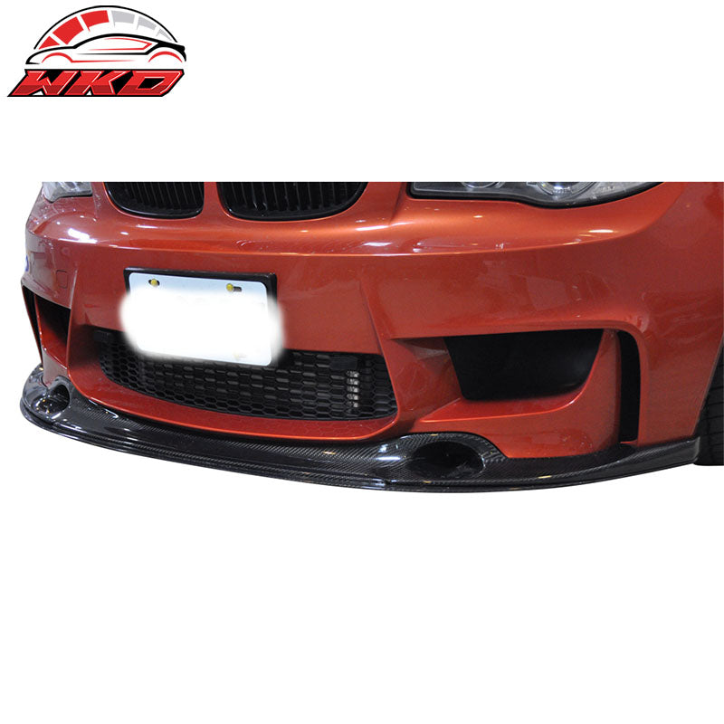 Fits 11-12 BMW E82 1 Series M Revo Style Front Bumper Lip Matte Carbon Fiber