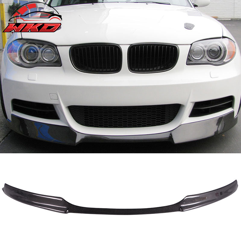 Fits 08-13 BMW E82 E88 M Sport Only Front Bumper Lip Spoiler - Carbon Fiber CF
